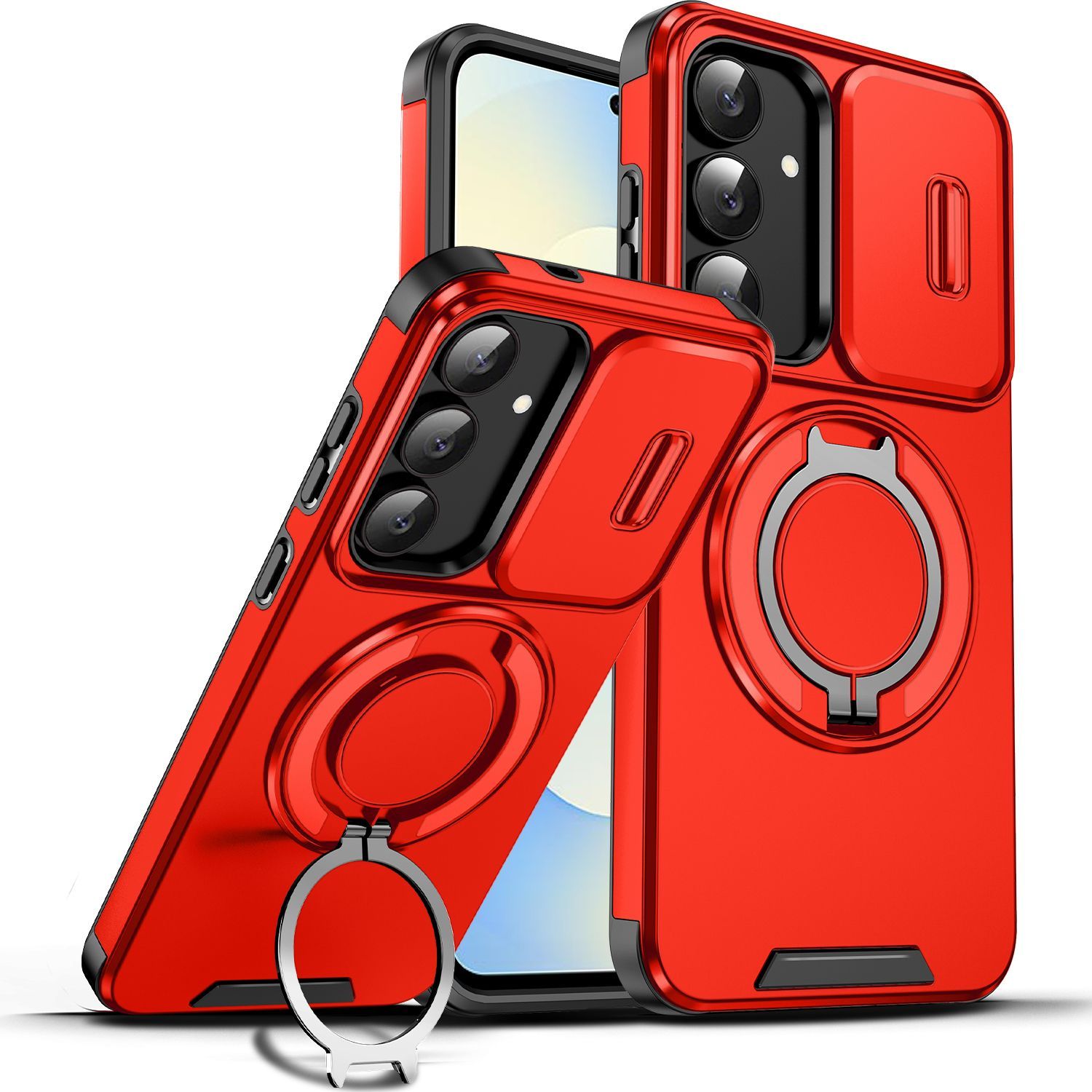 Xiaomi Home Security 360 - Xiaomi Redmi 15 5G用スライド式カメラレンズ保護アーマーケース 360度保護 °