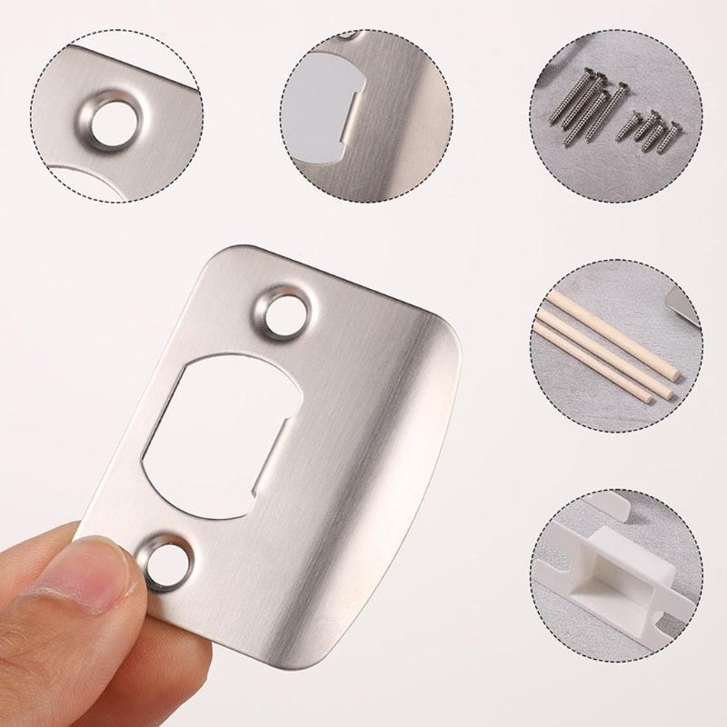 Home Security Door Lock - ドアストライクプレートセットエレガントなドアロックラッチ補強セット簡単な取り付け
