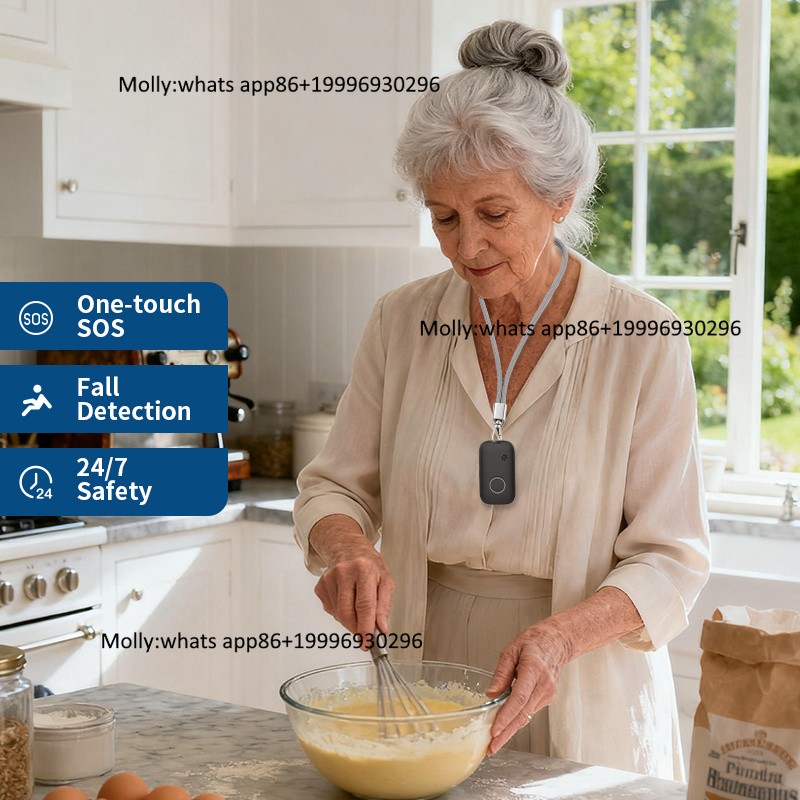 Home Security For Seniors - EV12シニア向け屋内外緊急支援アラームGPSペンダント、家庭用セキュリティ、患者転倒警報、SMS対応