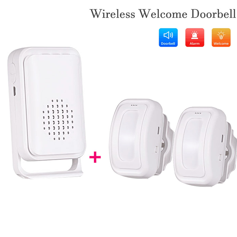 Home Security Equipment - ワイヤレスウェルカムドアベル,赤外線センサー,誘導アラーム,ドアベル,エントリー,ホームシステム,店舗,ホテル