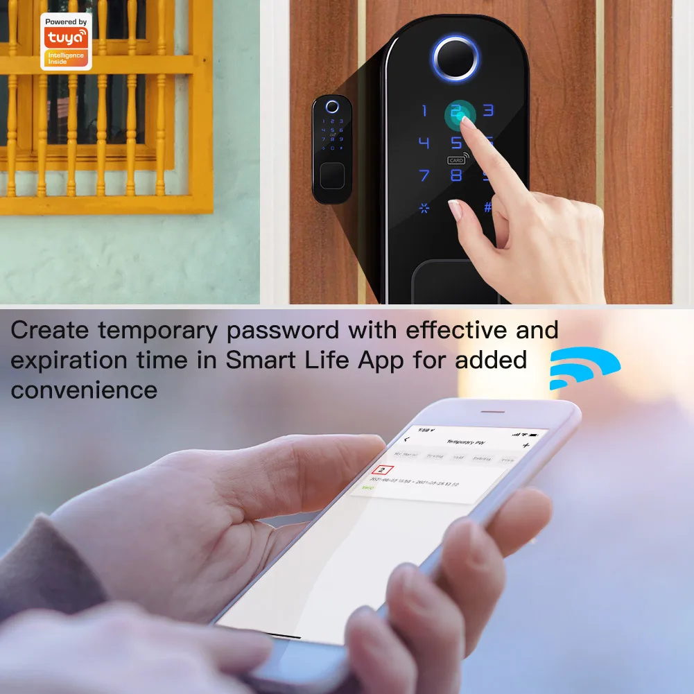 あなたのもの-Wi-Fiを備えたスマート指紋ドア,家,ホテル - Home Security Door Lock のレビューと価格