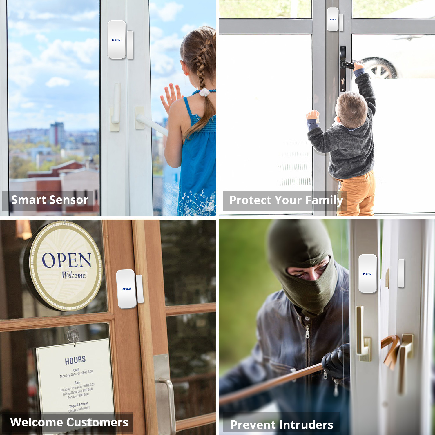 KERUI D035 433MHz ワイヤレス窓ドアマグネッ - Home Security Equipment のレビューと価格