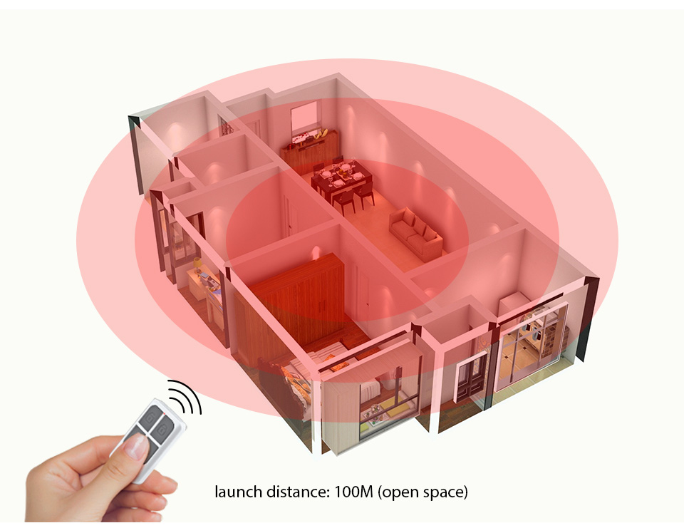 RC531 ワイヤレスポータブルリモコン 4ボタンキーチェー - Home Security Equipment のレビューと価格