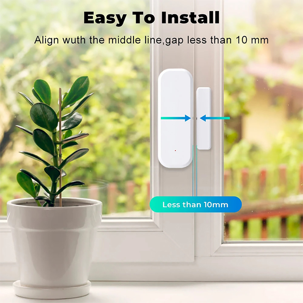 Tuya WiFi スマートドアウィンドウセンサー開閉検知器 - Home Security Equipment のレビューと価格