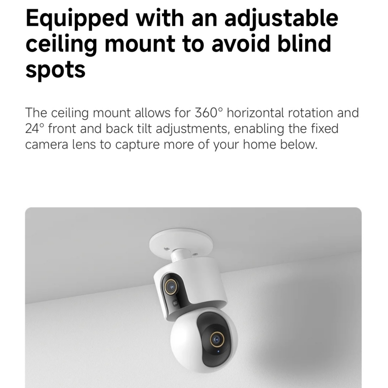Xiaomi スマートカメラ C500 デュアルレンズ版 4 - Xiaomi Home Security 360 のレビューと価格