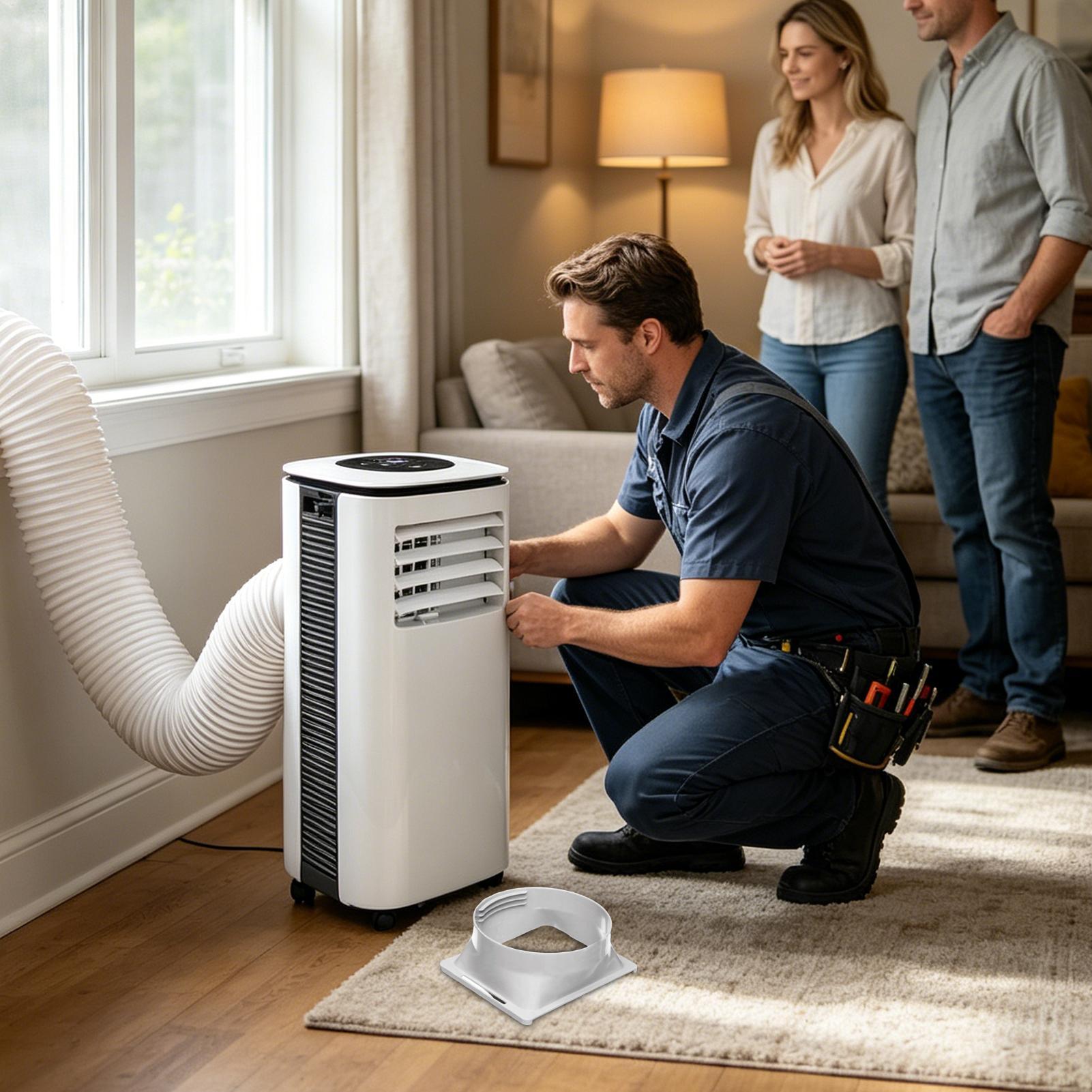 5.9 インチ角型 AC 排気ホースカプラーエアアウトレット - Home Security Units のレビューと価格