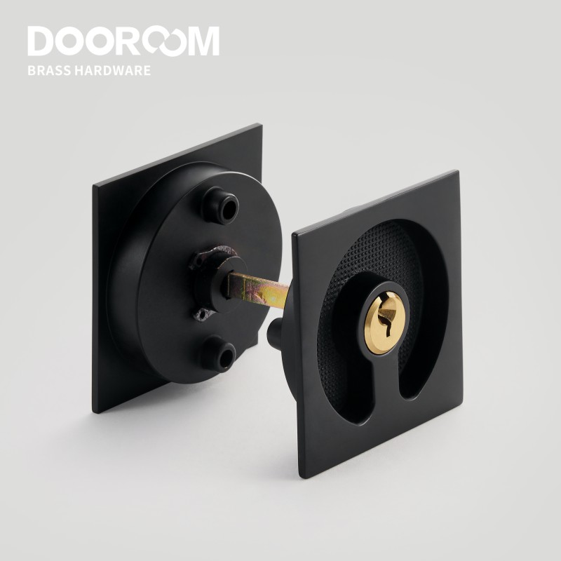 ドアロックセット真鍮引き戸ハンドルキッチンバスルームウッドド - Home Security Locks のレビューと価格