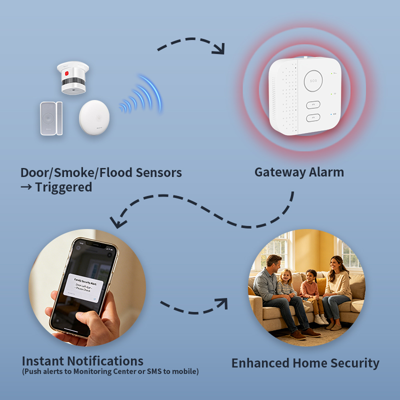 スマートホーム高齢者介護リビングルームセキュリティゲートウェ - Home Security For Seniors のレビューと価格