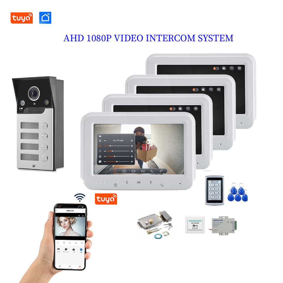 スマートビデオインターホンシステム 2/3/4ユニット ビデ - Home Security Units のレビューと価格